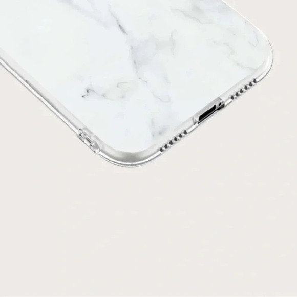 iPhone 13 White Marbled Phone Case - Picture 2 of 3